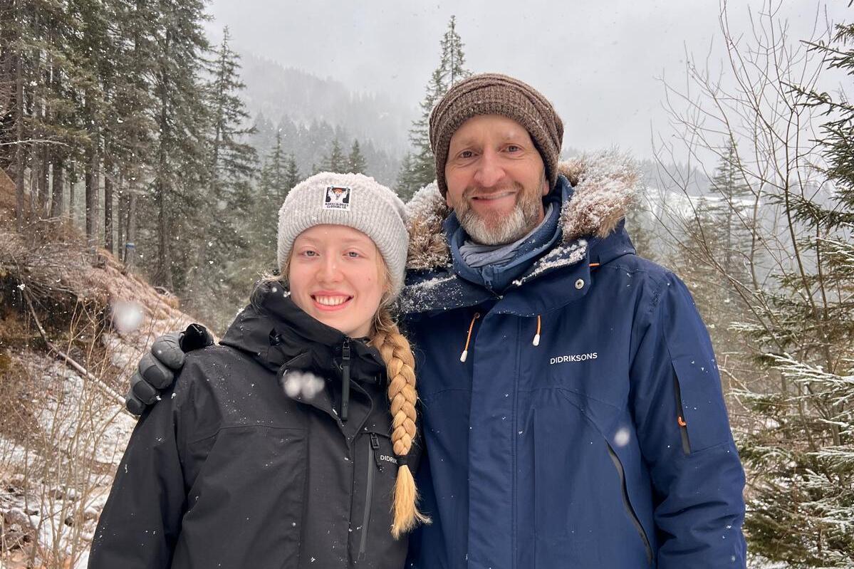 Frieda Bühner und Patenonkel Nic Fischer