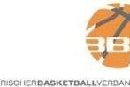Logodesign des Bayerischen Basketballverbands mit orangefarbener Basketballgrafik und Schrift.