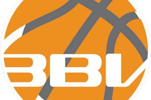 Logo der Basketball-Bundesliga in orange mit einem Basketball und der Aufschrift &bdquo;BBL&ldquo; in Wei&szlig;.